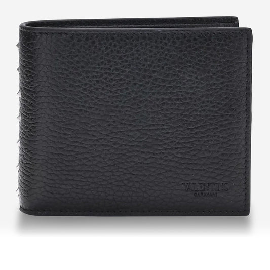 Valentino Garavani Rockstud Grainy Calfskin Wallet