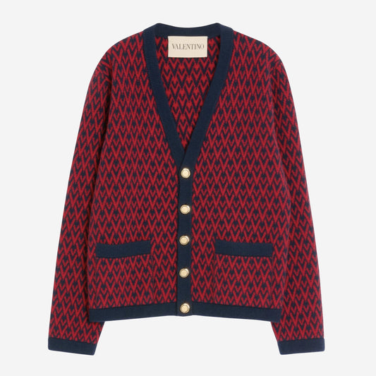 Valentino Garavani Toute La V Pattern Cardigan