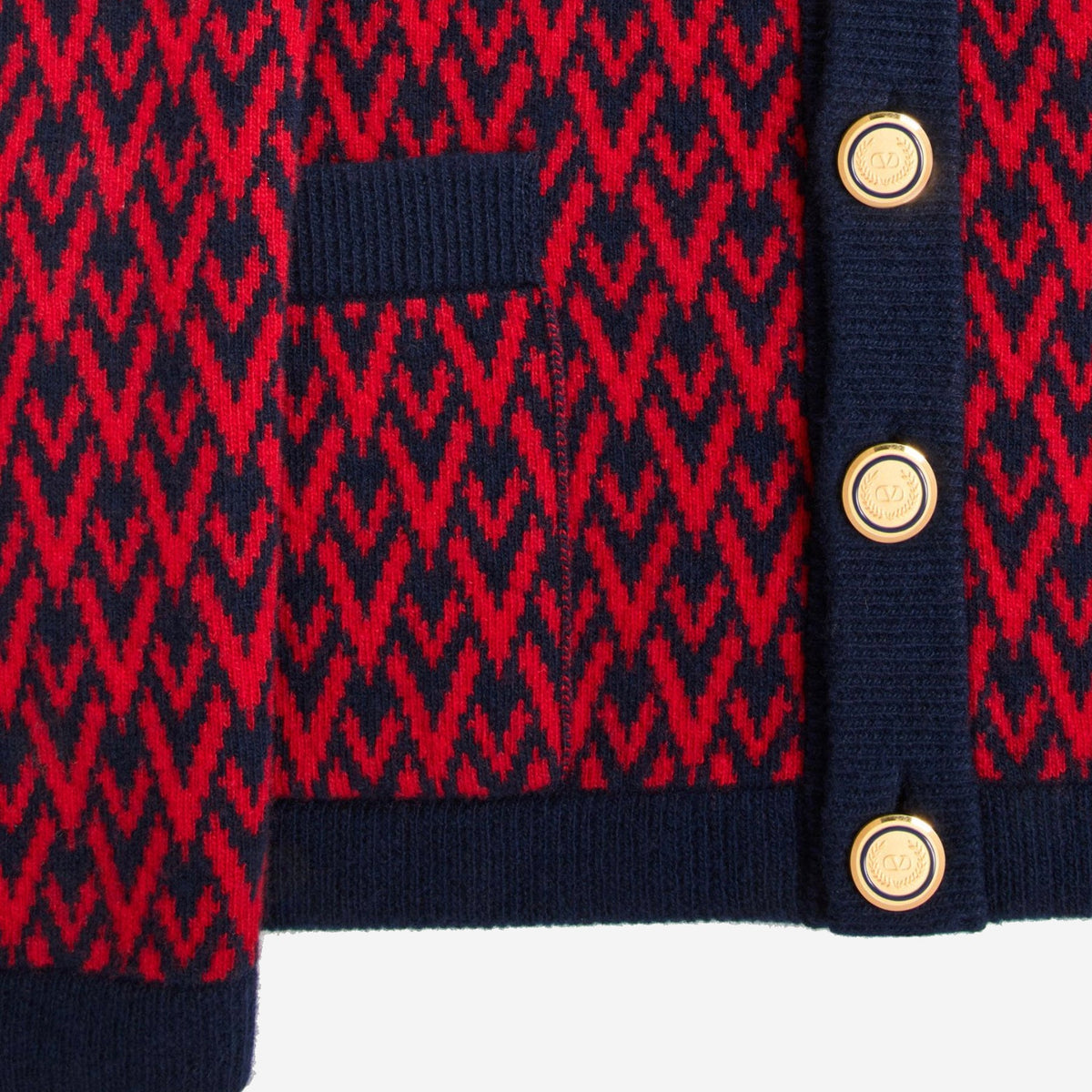Valentino Garavani Toute La V Pattern Cardigan