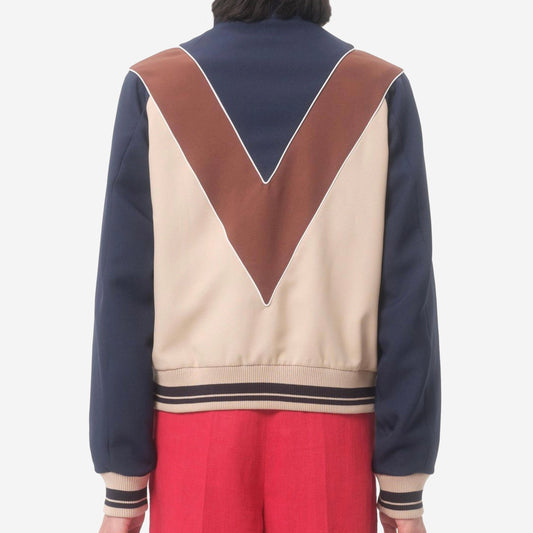 Valentino Garavani Zip And Vlogo Patch Nylon Sweatshirt