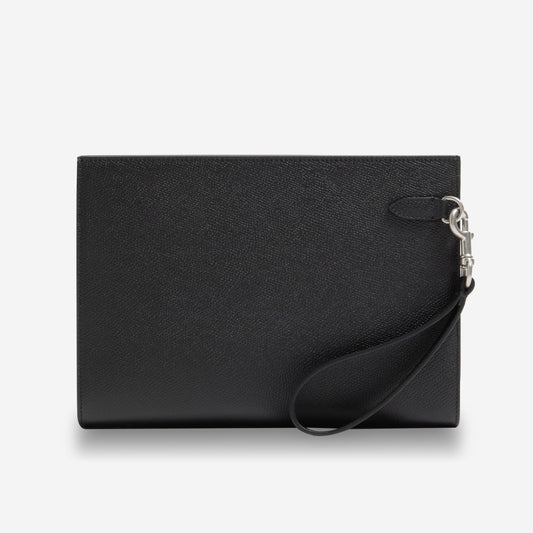 Valentino Garavani Vlogo Signature Grainy Calfskin Pouch