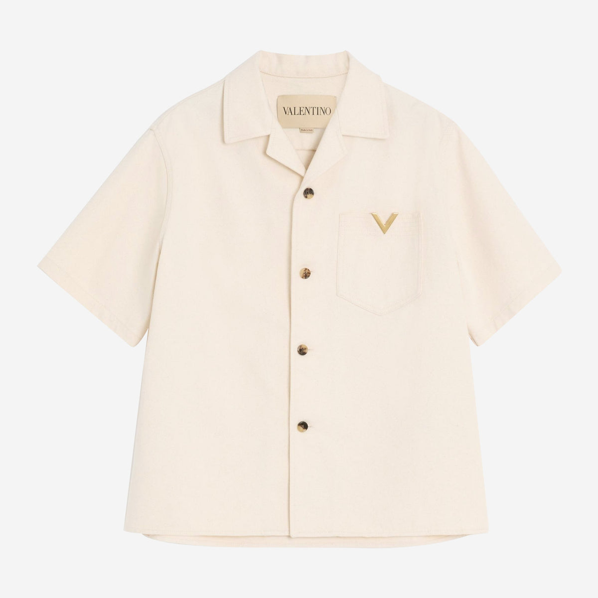 Valentino Garavani VGold Denim Bowling Shirt