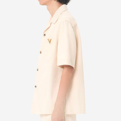 Valentino Garavani VGold Denim Bowling Shirt