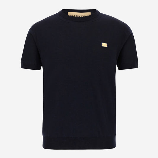 Valentino Garavani VLogo Wool Short Sleeve Knitwear
