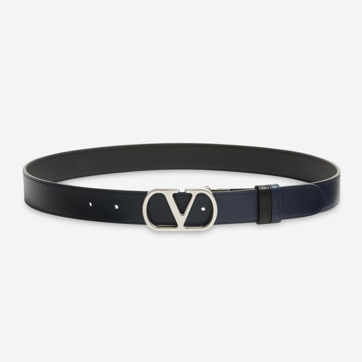 Valentino Garavani Vlogo Signature Reversible Shiny Calfskin Belt