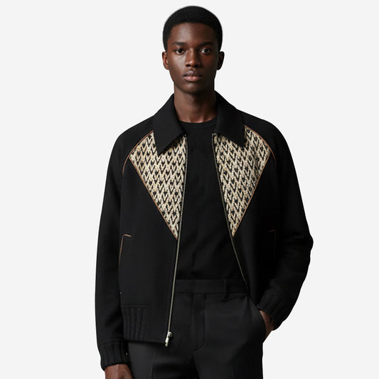 Valentino Garavani Toute La V jacquard Pattern Bomber Jacket