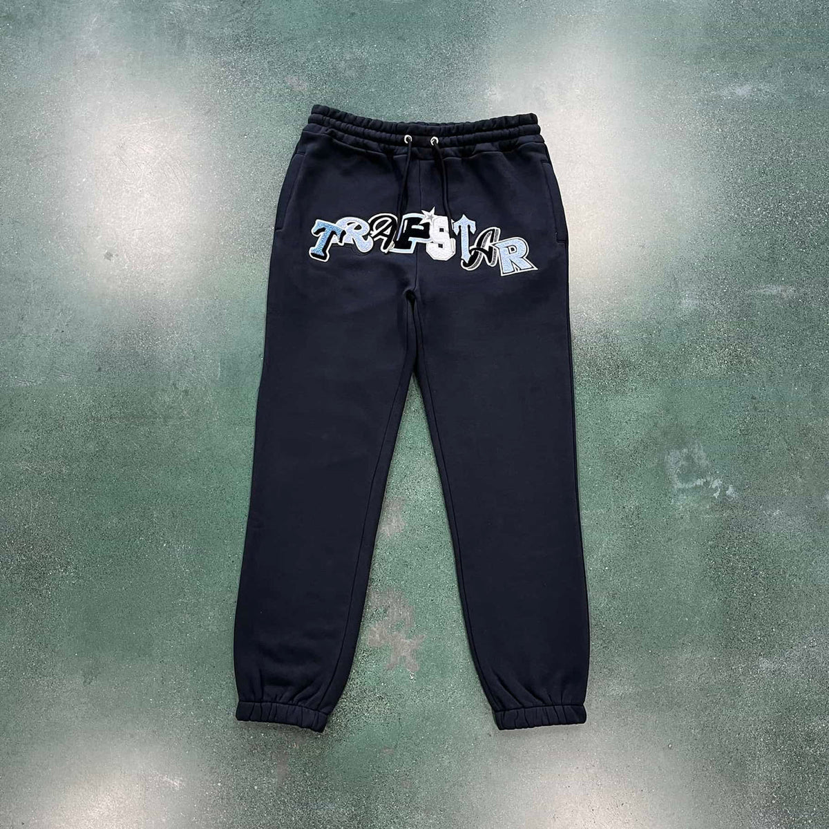 Trapstar Chenille Decoded Wildcard Tracksuit - Black/Blue