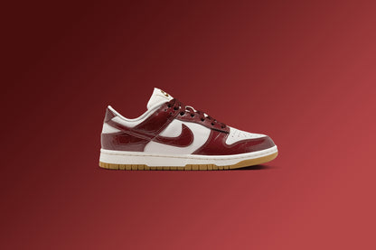 Women's Dunk Low LX 'Team Red Croc' - Phantom/Dark Team Red/Sail