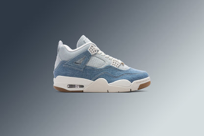 Women's Air Jordan 4 Retro Tex 'Worn Blue' - Sail/Gum Light Brown/Worn Blue