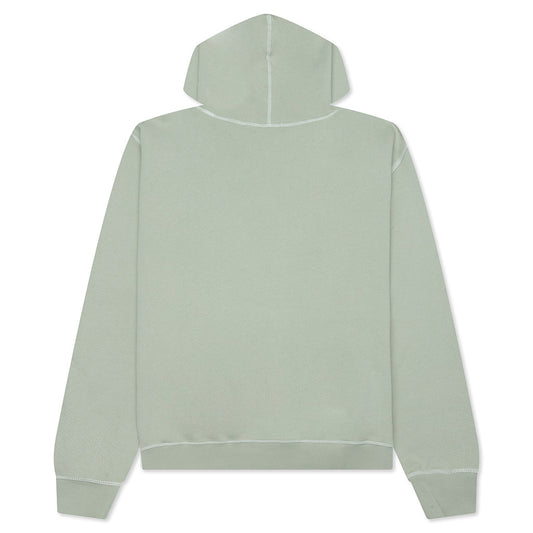 Wordmark Reverse Stitched Hoodie - Sage