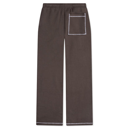 Wordmark Reverse Stitched Sweatpants - Brown