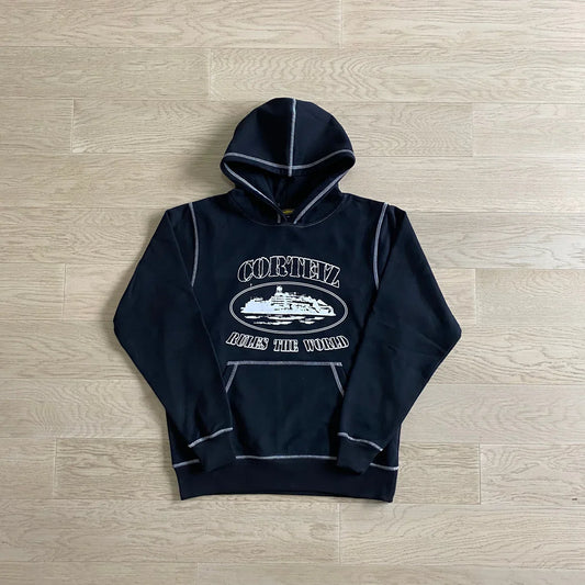 CORTEIZ Alcatraz Hoodie - Black/White