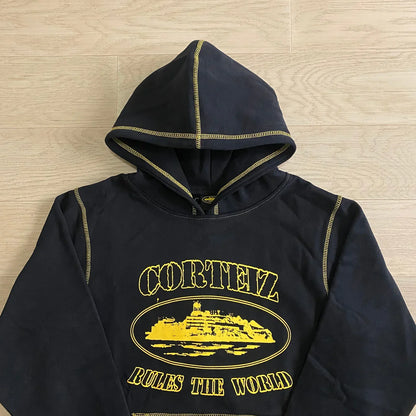 CORTEIZ Alcatraz Hoodie - Black/Yellow