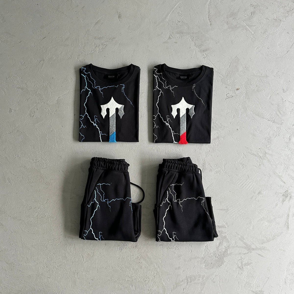 Trapstar Lightning Short Set - Red/Blue
