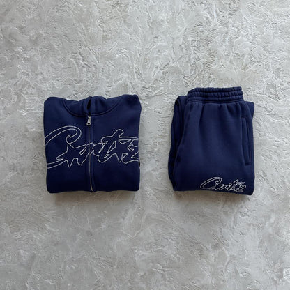CORTEIZ Thick Stitch Allstarz Zip Set - Navy Blue