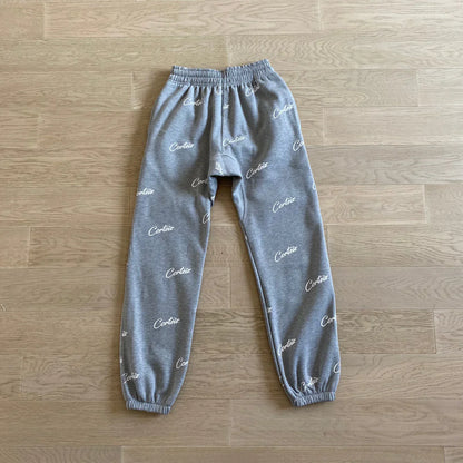 CORTEIZ All Over Print Joggers - Grey/White