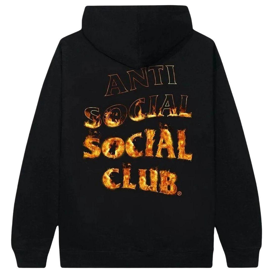 ANTI SOCIAL SOCIAL CLUB A FIRE INSIDE FLAME HOODIE BLACK
