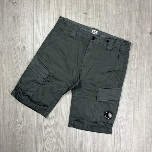 CP Company Cargo Shorts - Smoked Pearl Castmark