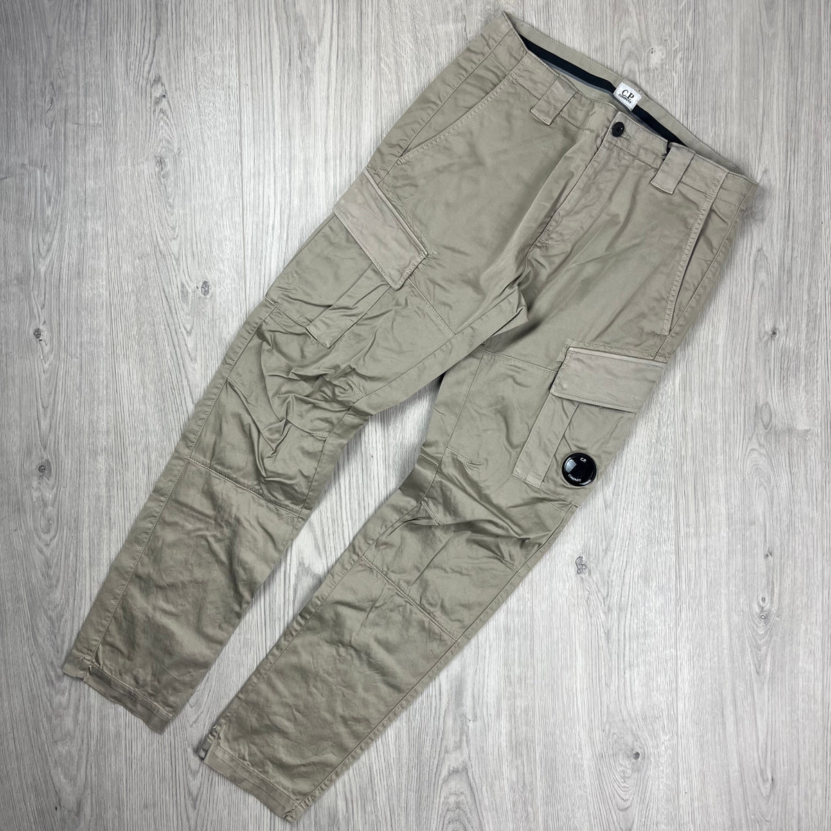 CP Company Cargo Trousers - Vintage Khaki Castmark