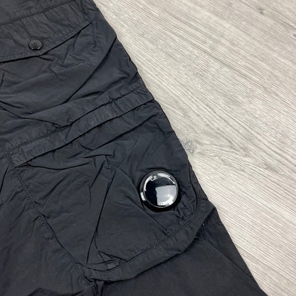 CP Company Chrome Cargo Trousers - Black Castmark
