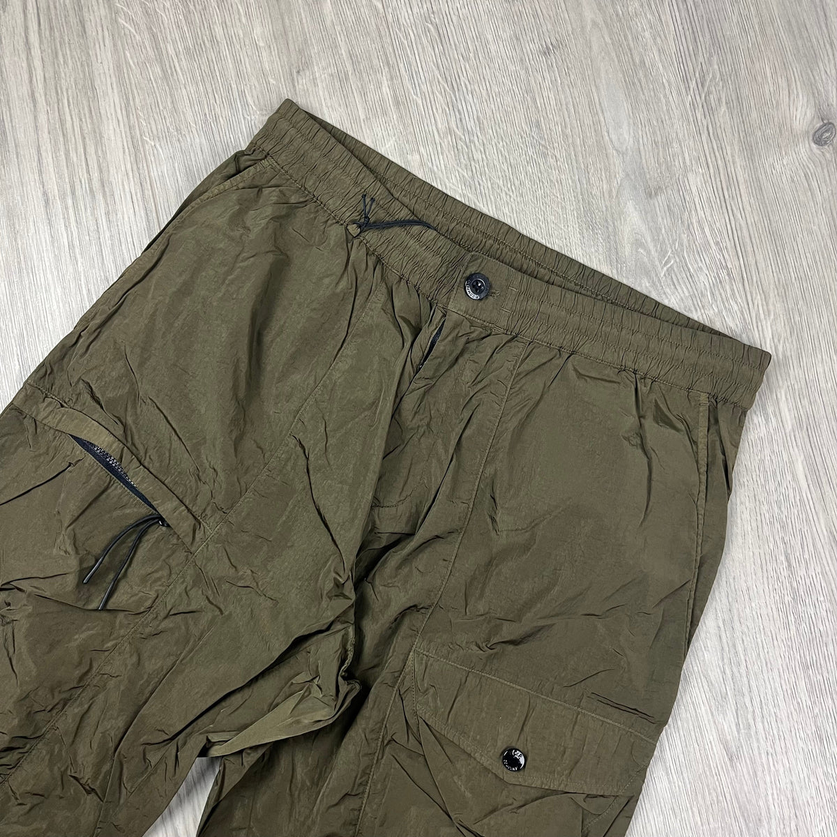 CP Company Chrome Cargo Trousers - Ivy Green Castmark