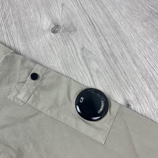 CP Company Zip Overshirt - Vintage Khaki Castmark