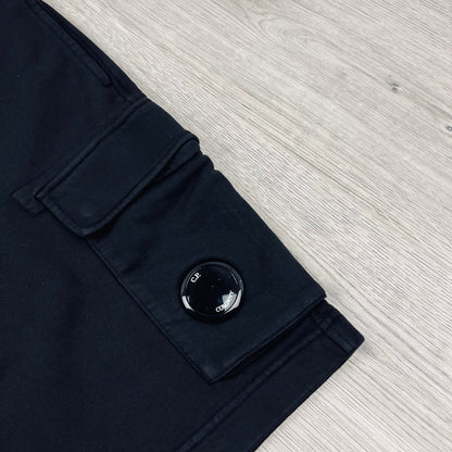 CP Company Raised Fleece Jersey Shorts - Black Castmark