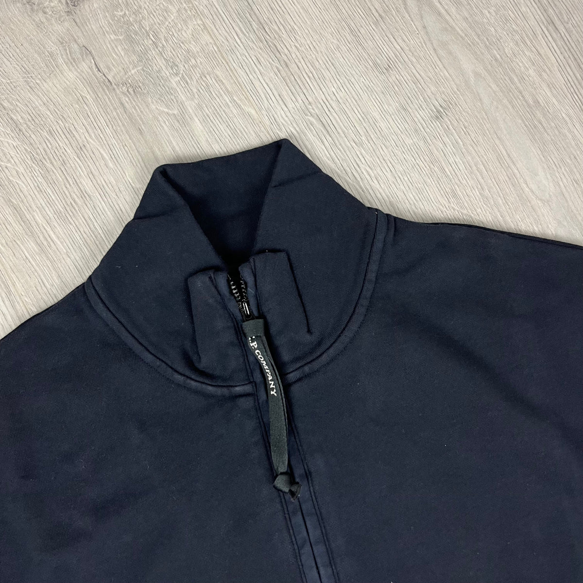 CP Company Raised Fleece Zip Sweatshirt - Navy Castmark