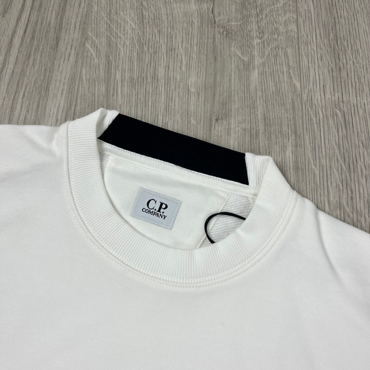 CP Company Raised Fleece Sweatshirt - White Castmark