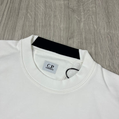 CP Company Raised Fleece Sweatshirt - White Castmark