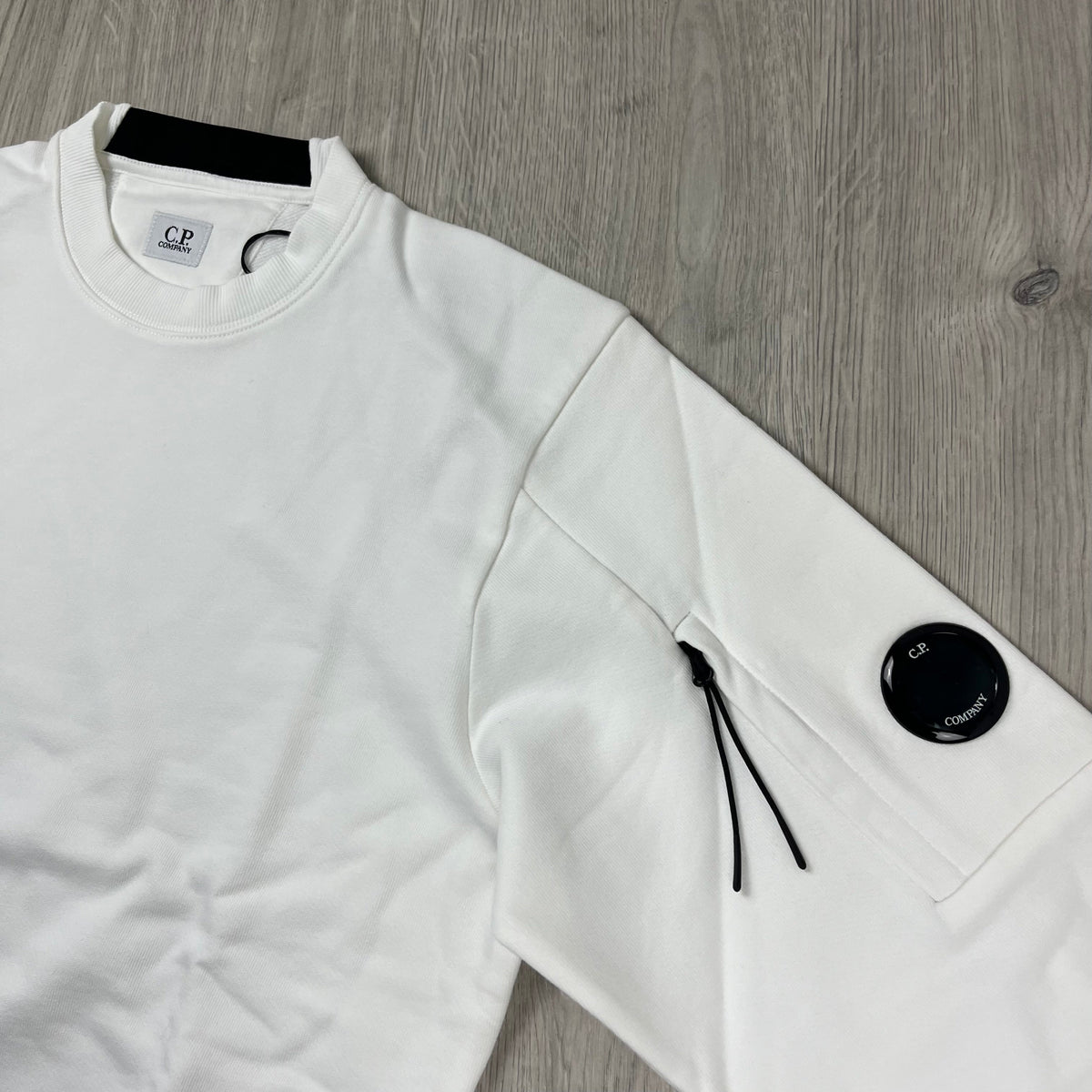 CP Company Raised Fleece Sweatshirt - White Castmark