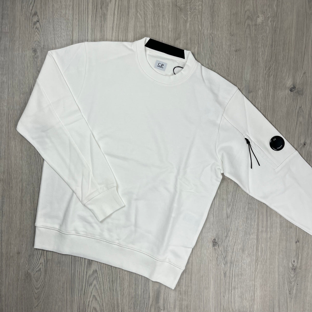 CP Company Raised Fleece Sweatshirt - White Castmark