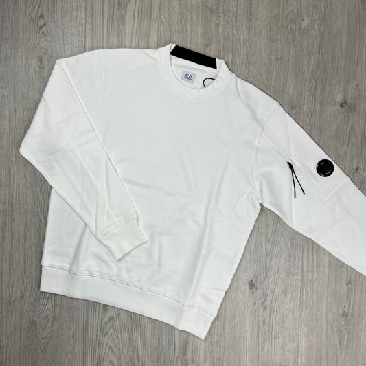 CP Company Raised Fleece Sweatshirt - White Castmark