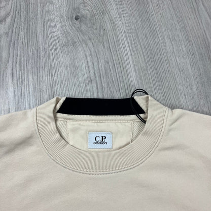 CP Company Raised Fleece Sweatshirt - Pistachio Shell Castmark