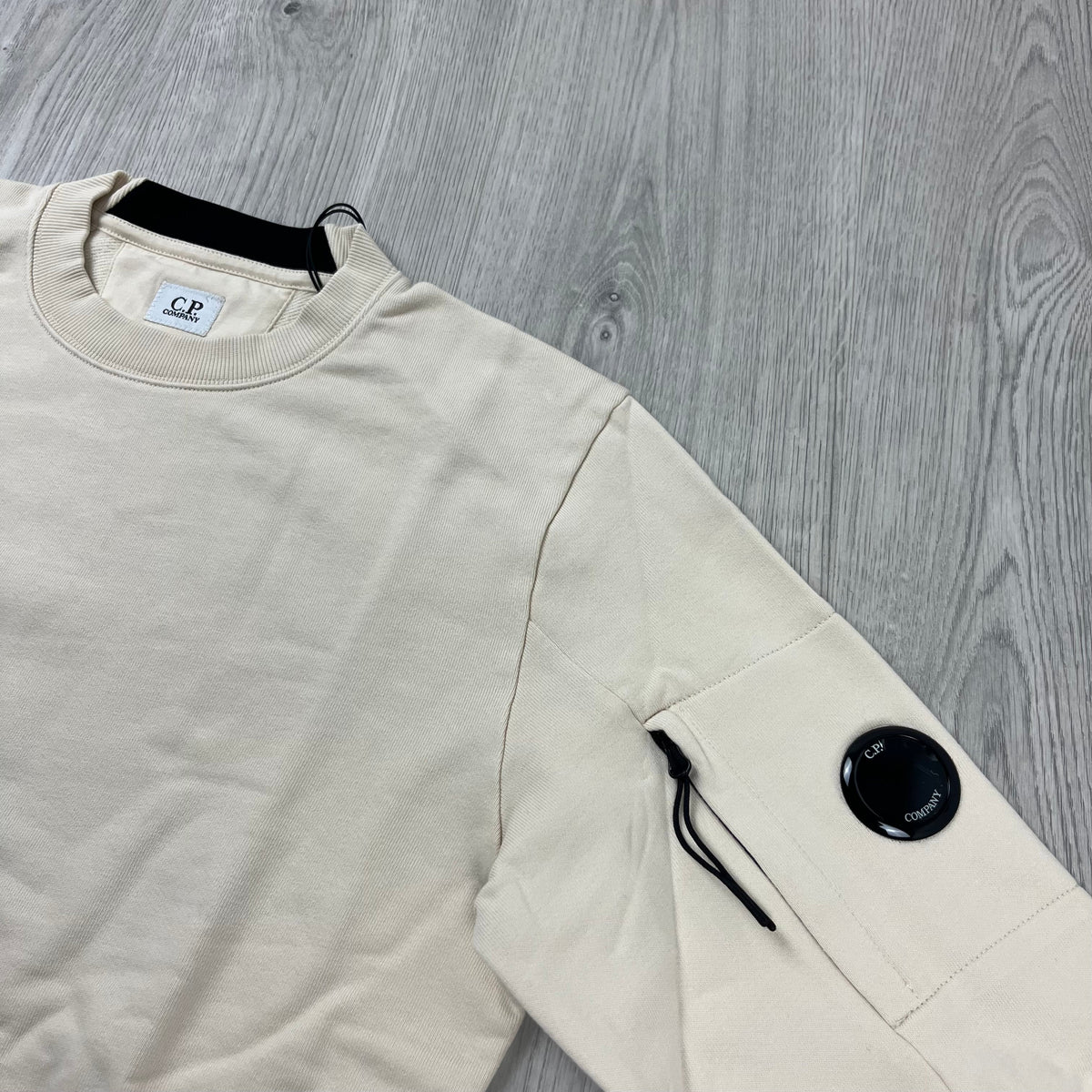 CP Company Raised Fleece Sweatshirt - Pistachio Shell Castmark