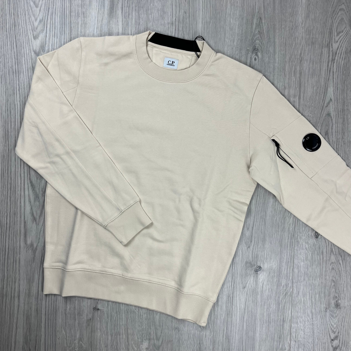 CP Company Raised Fleece Sweatshirt - Pistachio Shell Castmark
