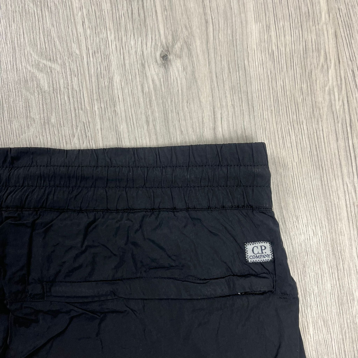 CP Company Chrome Cargo Trousers - Black Castmark