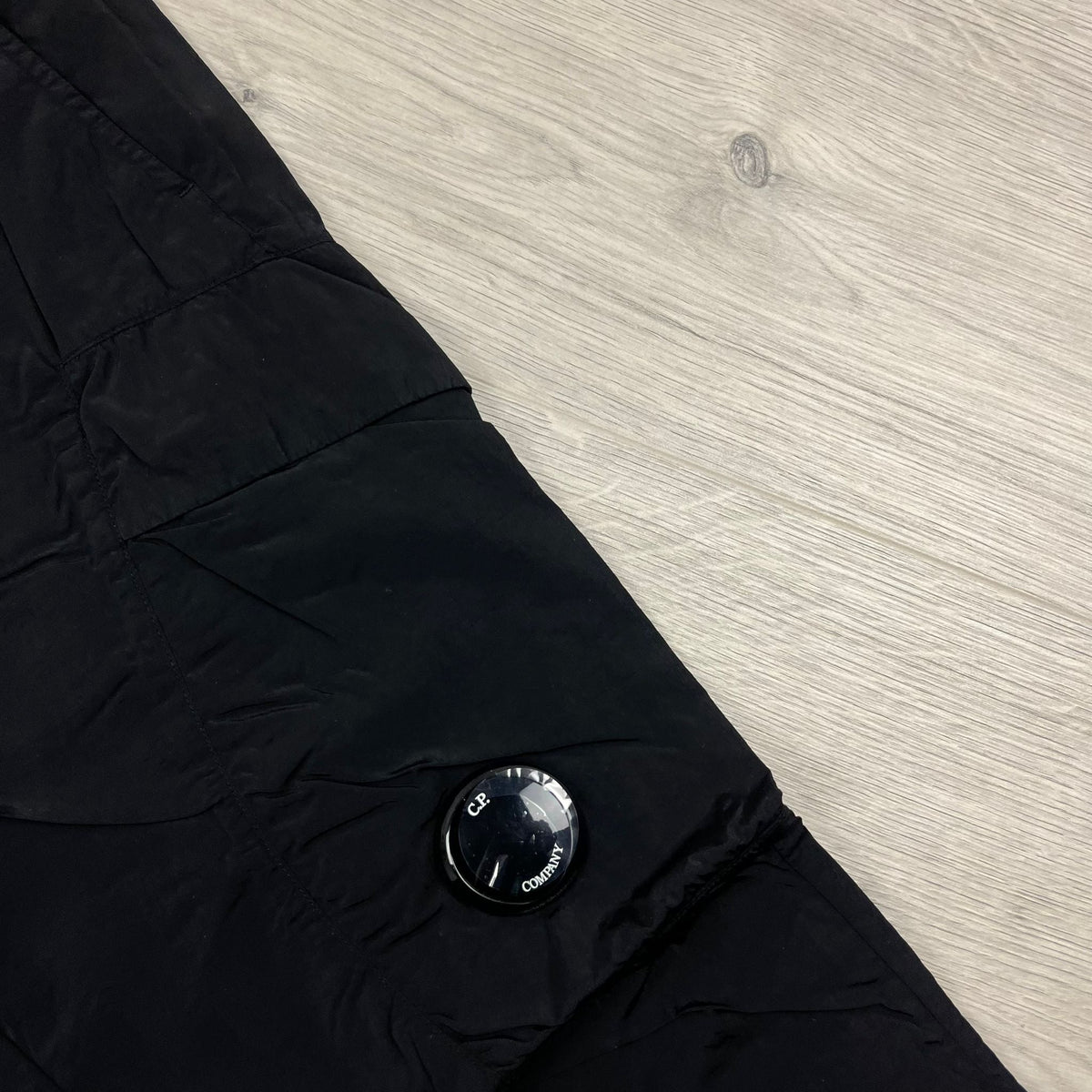 CP Company Chrome Cargo Trousers - Black Castmark