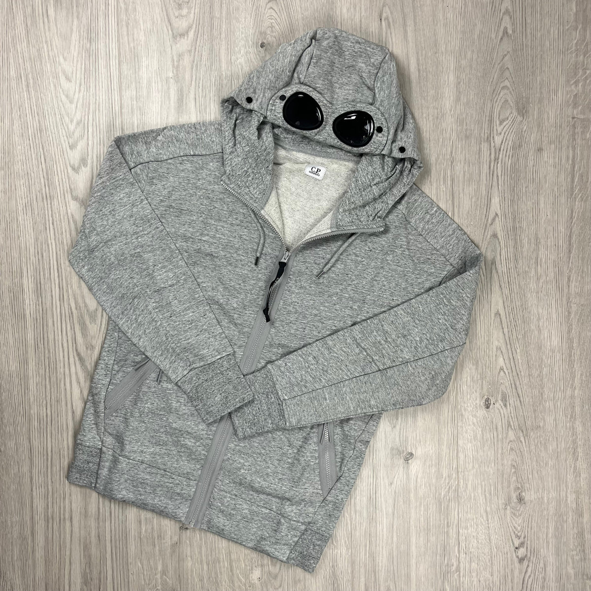 CP Company Raised Fleece Tracksuit - Grey Castmark