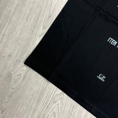 CP Company Typo T-Shirt - Black Castmark