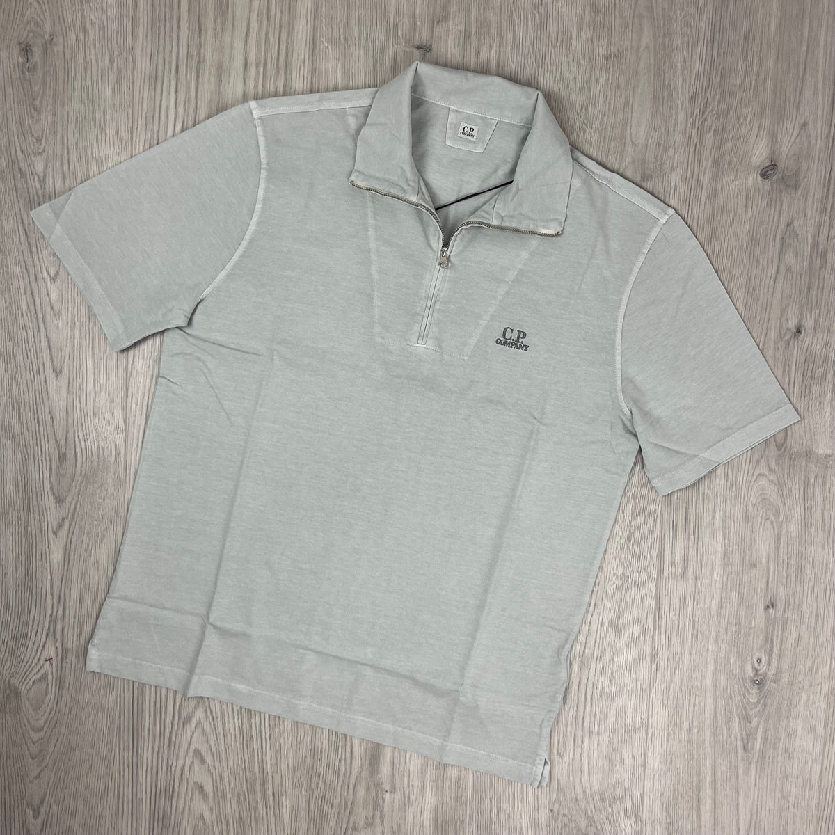 CP Company Zip Polo Shirt - Blue Fox Castmark
