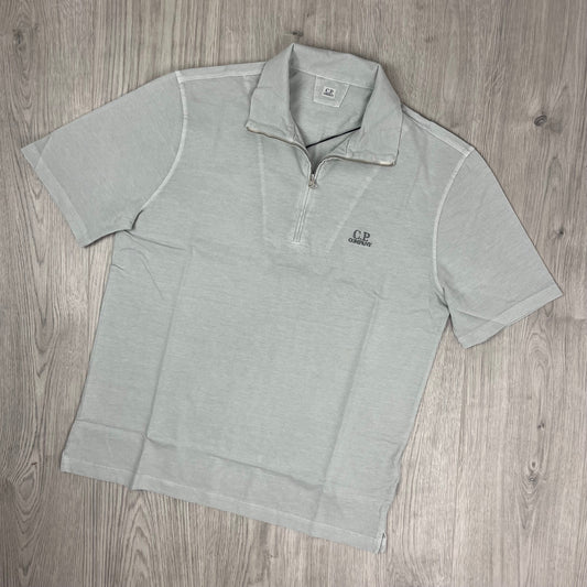 CP Company Zip Polo Shirt - Blue Fox Castmark