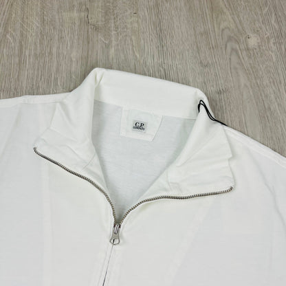 CP Company Zip Polo Shirt - White Castmark