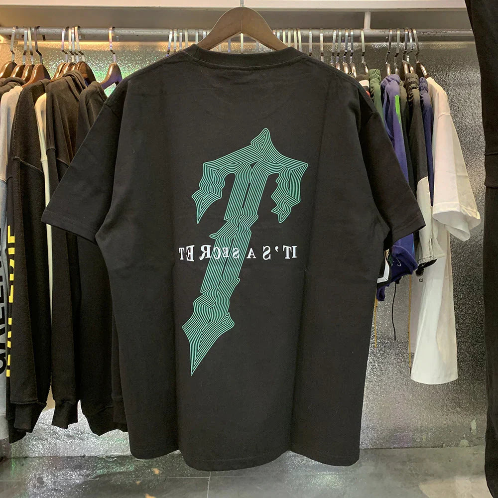 Trapstar Green Logo T-Shirt - Black/Green