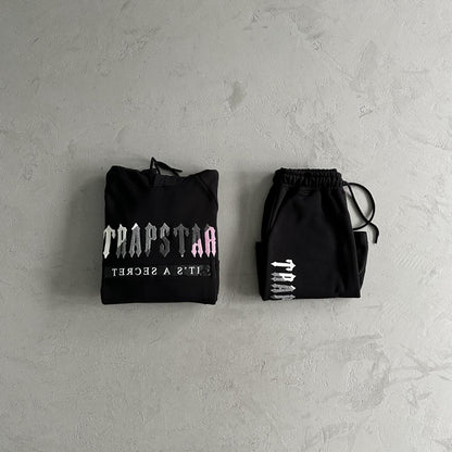 Trapstar Decoded Short Set - Black/Pink