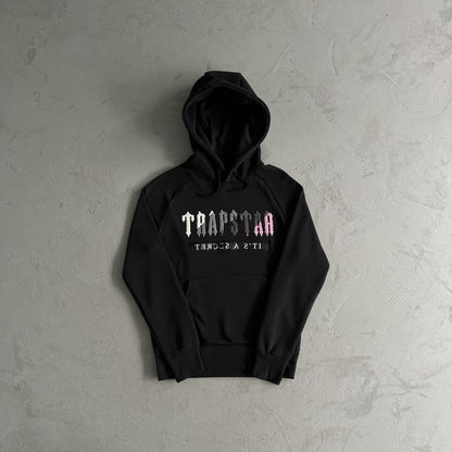 Trapstar Decoded Short Set - Black/Pink