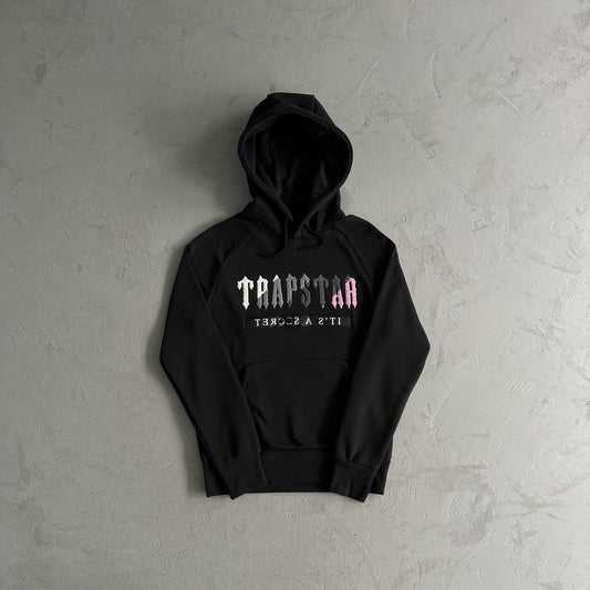 Trapstar Decoded Short Set - Black/Pink