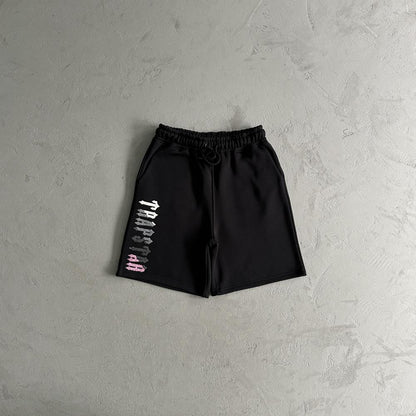 Trapstar Decoded Short Set - Black/Pink
