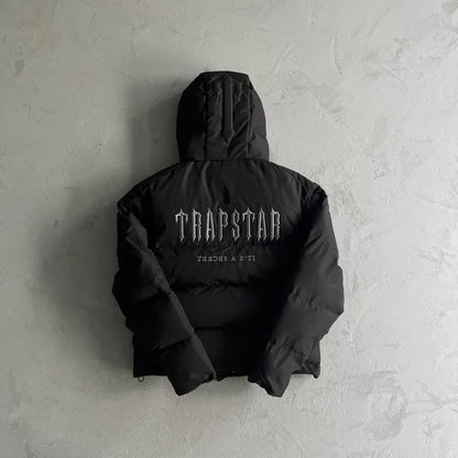 Trapstar Decoded 2025 Hooded Puffer - Blackout Edition