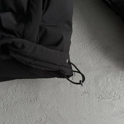 Trapstar Hyperdrive Detachable Hooded Puffer Jacket - Black/Lime